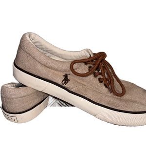 Polo Ralph Lauren | Men’s Cream Canvas Shoes | Size 8